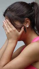 Fototapeta premium Shameful Beautiful Teen Girl