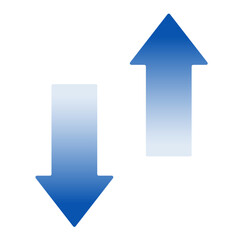 isolated blue arrow icon button on white background for transfer,upload and download applications service data and other,easy technology global system on cloud