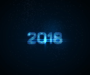 2018 New year background. Vector EPS10.