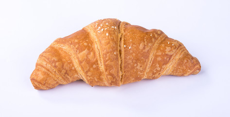 croissant or tasty croissant on the background.