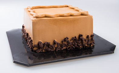 cake or chocolate cake on a background.