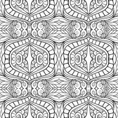 Abstract black and white seamless pattern