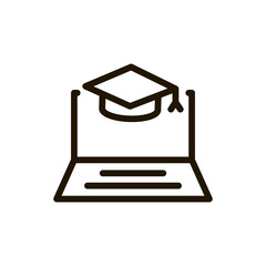 E-learning flat icon