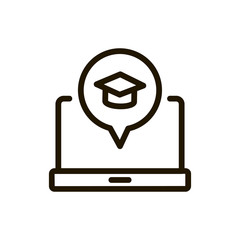 E-learning flat icon
