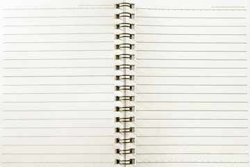 Blank spiral notebook with line paper