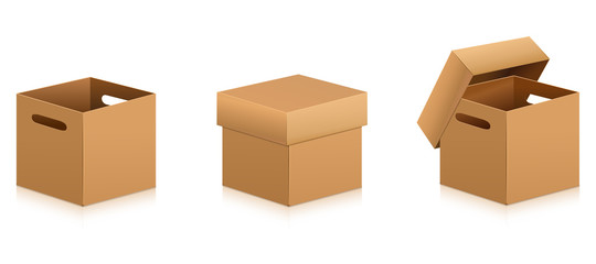 Carton box. Delivery and packaging. Transportation, shipping.