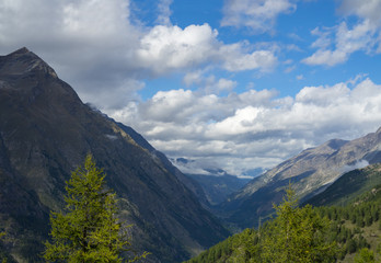 Fototapeta premium Mountains around Gorner Glacier, Switzerland