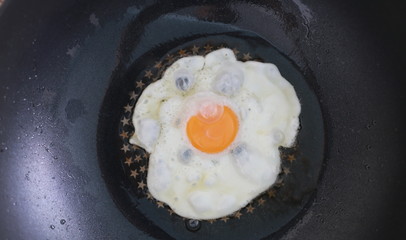 Fried egg in a pan