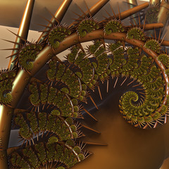 3D abstract fractal illustration.