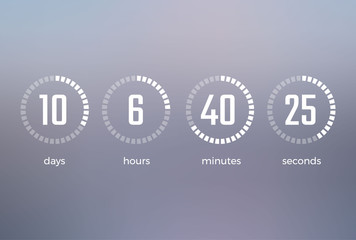 Days Hours Minutes Seconds Vector Illustration