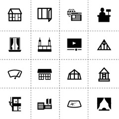 Simple 16 set of window filled icons