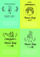 Posters for International Peace Day Vector