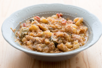 Vegetable soup with cheese
