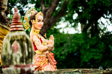 Thai Dancer in Traditional Costume