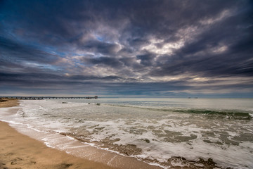 Winter morning at the seaside 