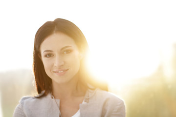 Fototapeta premium close-up. The face of a happy young woman.
