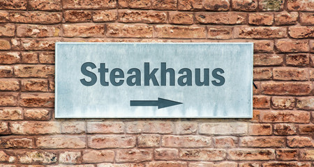 Obraz premium Schild 225 - Steakhaus