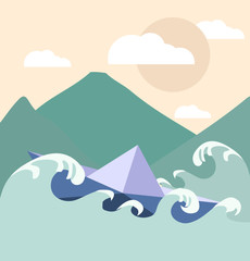 Paper boat illustration
