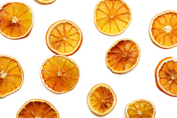 A lot of dried sliced orange