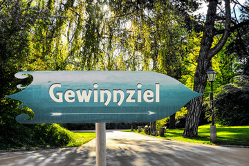 Schild 254 - Gewinnziel