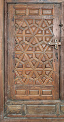 Wooden ornate door at Best El Sehemy, Cairo, Egypt