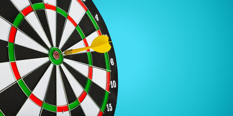 darts arrows in the target center