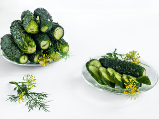 Pickled cucumbers with spices