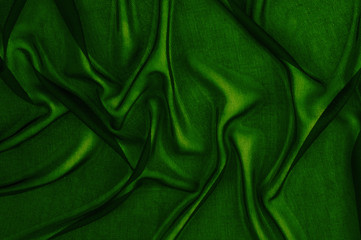 Texture, background, pattern. Green transparent fabric. Solid Hi-Multi Chiffon Dress Fabric Width...