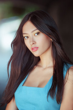 Attractive asian woman portrait