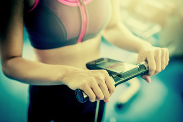 Fototapeta premium fitness people doing exercises and building muscle at gym ; healthy lifestyle