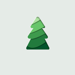greeting card with a Christmas tree