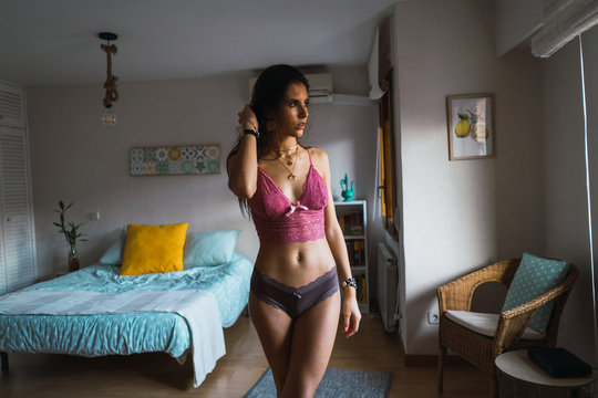 Fit young woman in lingerie