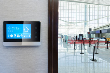 smart screen with smart home with modern hall