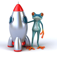 Fun frog - 3D Illustration