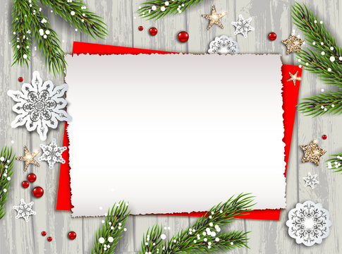 Holiday nature template frame