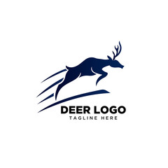 Jump fast deer logo