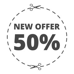 New offer 50%, Commerce concept