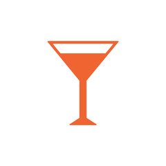Cocktail glass sign with martini vodka  icon