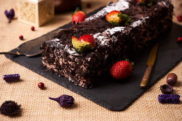 Delicious Christmas chocolate cake