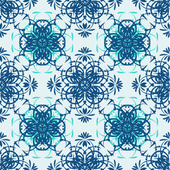 Seamless abstract floral pattern,mandala pattern