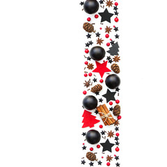 Christmas pattern over white background