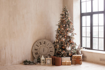 christmas room interior design xmas tree decorated by lights