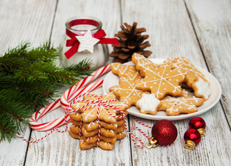 Christmas cookies  on a plate