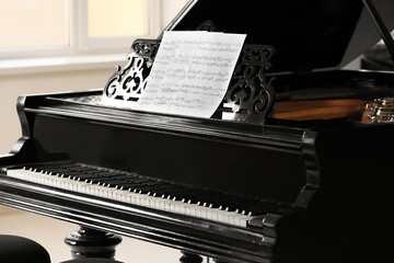 Beautiful grand piano indoors