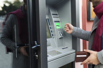Man and ATM
