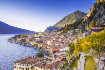 Fototapeta premium Limone sul Garda, Garda Lake, Brescia province, Lombardy, Italy