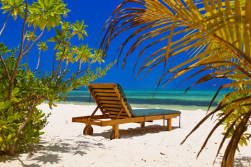 Loungers on Maldives beach