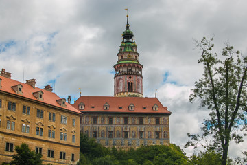 Fototapeta na wymiar Castello di Cesky Krumlov in Boemia, Repubblica Ceca