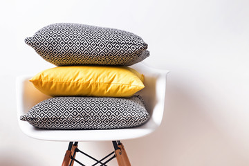 Trendy chair with comfortable pillows