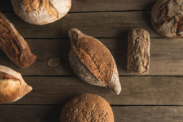 variety of fresh homemade bread